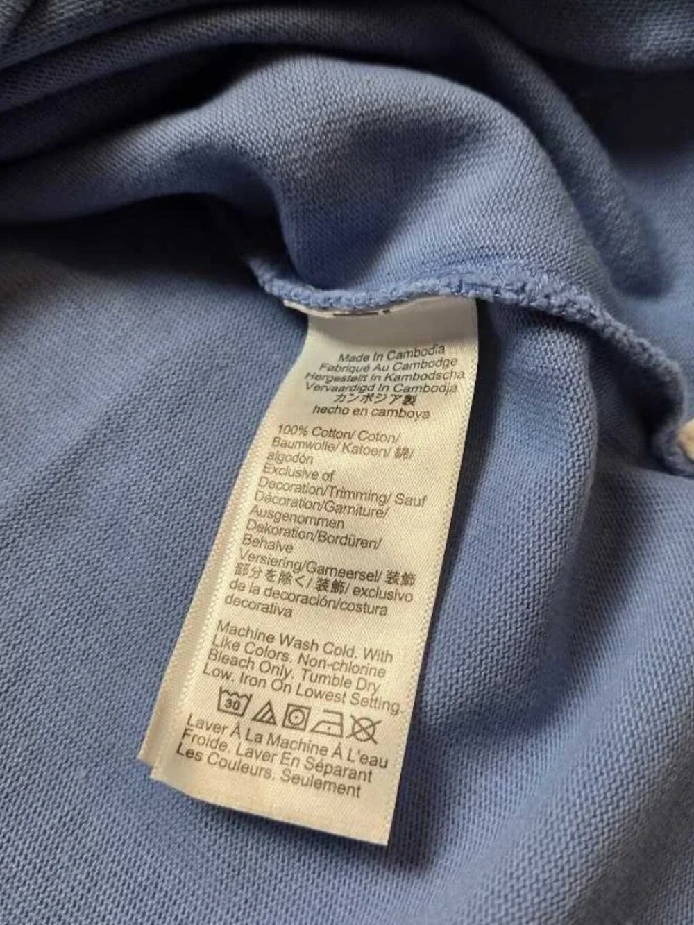 New M J.Crew rugby shirt with striped oxford collar blue longsleve polo